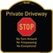 Signmission Designer Series-Private Driveway No Turn Around Or Trespassing No Exceptions W, 18" H, BG-1818-9922 A-DES-BG-1818-9922 - alternate 1